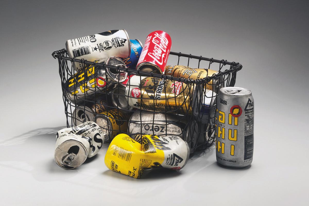 Mishima Kimiyo, Work EC-S1 (Akikah no haitta kago; A Basket of Empty Cans), 2012