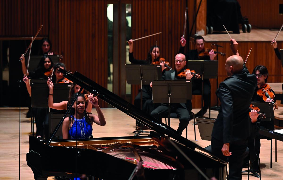 Chineke! junior and senior orchestra performing in London