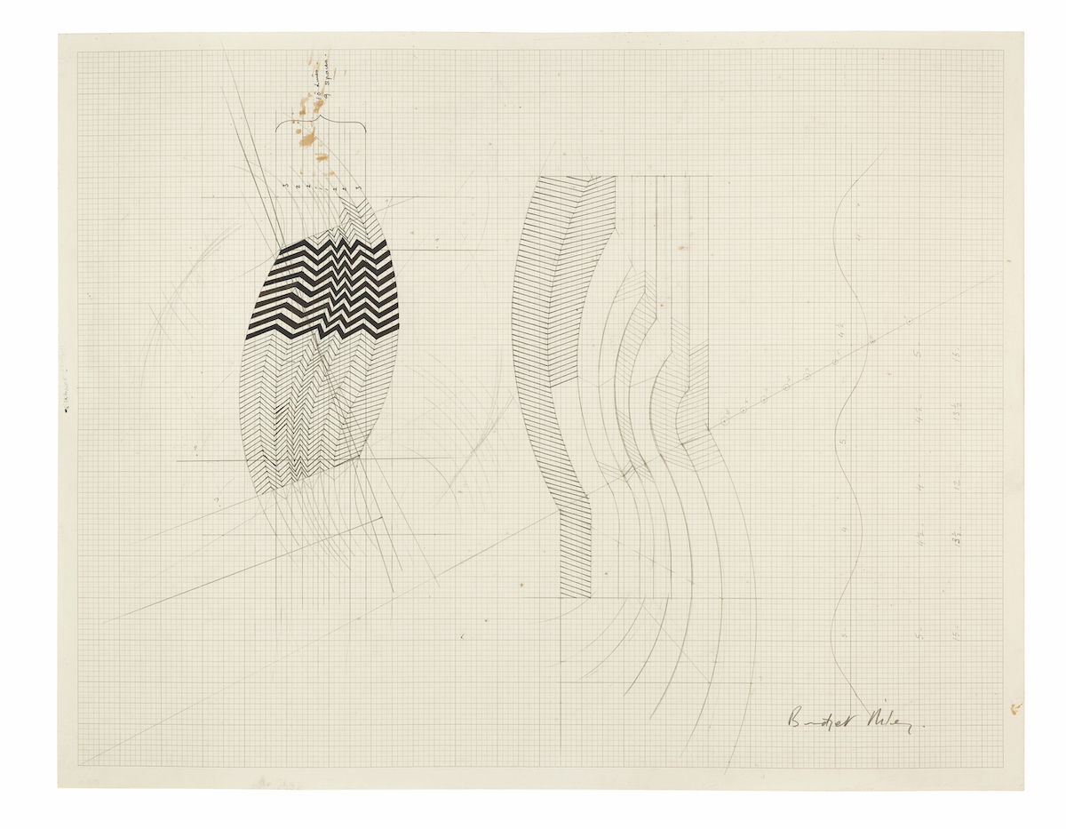 Bridget Riley, Untitled Study, 1963. © Bridget Riley 2021. All rights reserved.