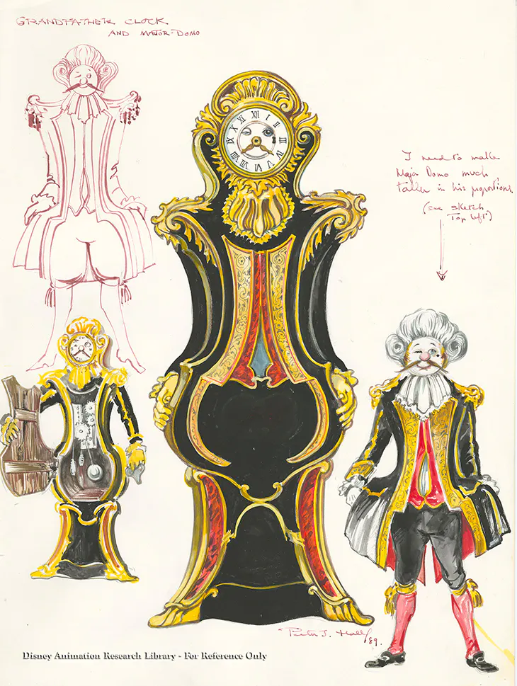 Beauty and the Beast concept art (1991), Peter Hall. Walt Disney Animation Research Library