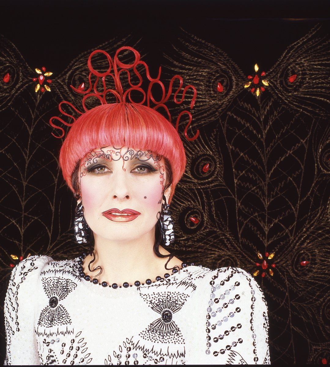 Zandra Rhodes photo for the poster for the SS 1986 ‘Spanish Impressions’ collection. Photograph by Robyn Beeche